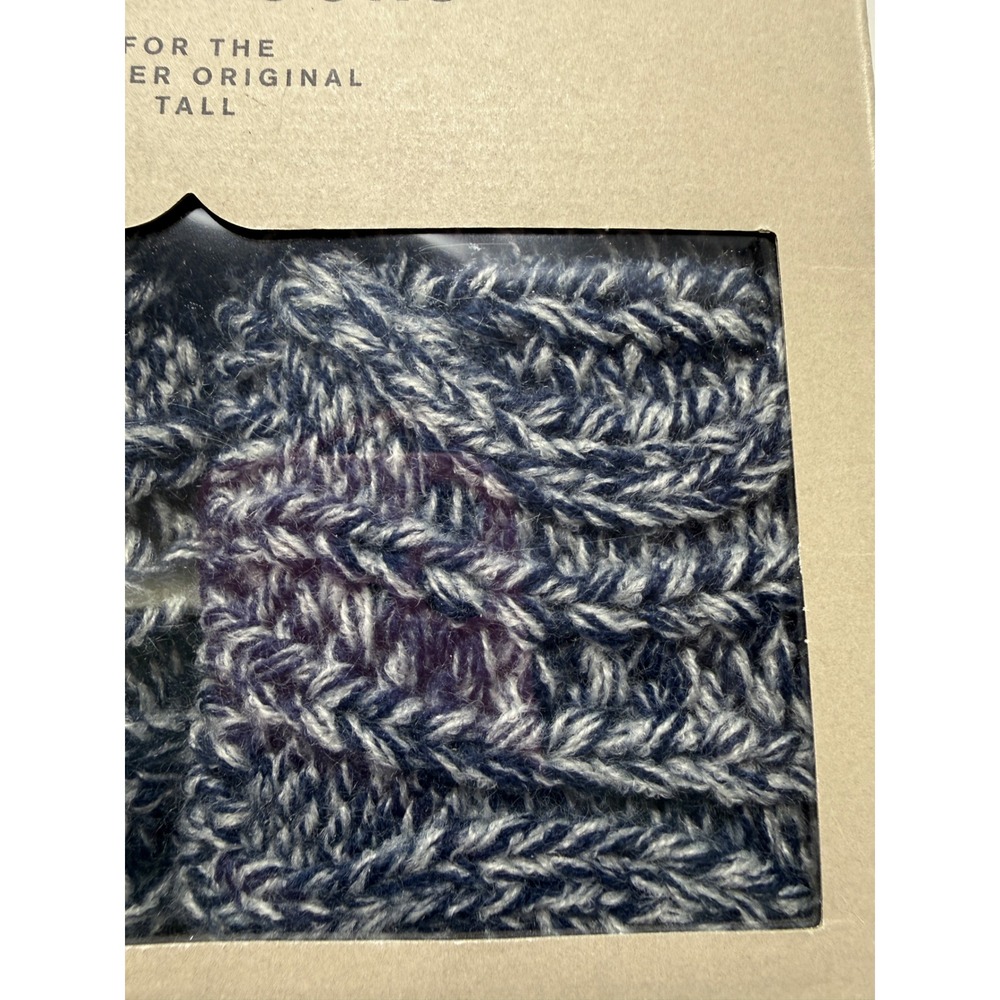 Hunter Original Tall Cable Knit Boot Socks Navy Grey Medium UAS3124AAC NEW - Picture 2 of 8